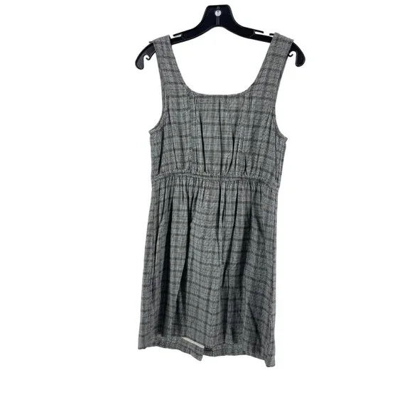 American Eagle Women's Gray Plaid Sleeveless Snap Front Dress Size Small - Picture 5 of 15